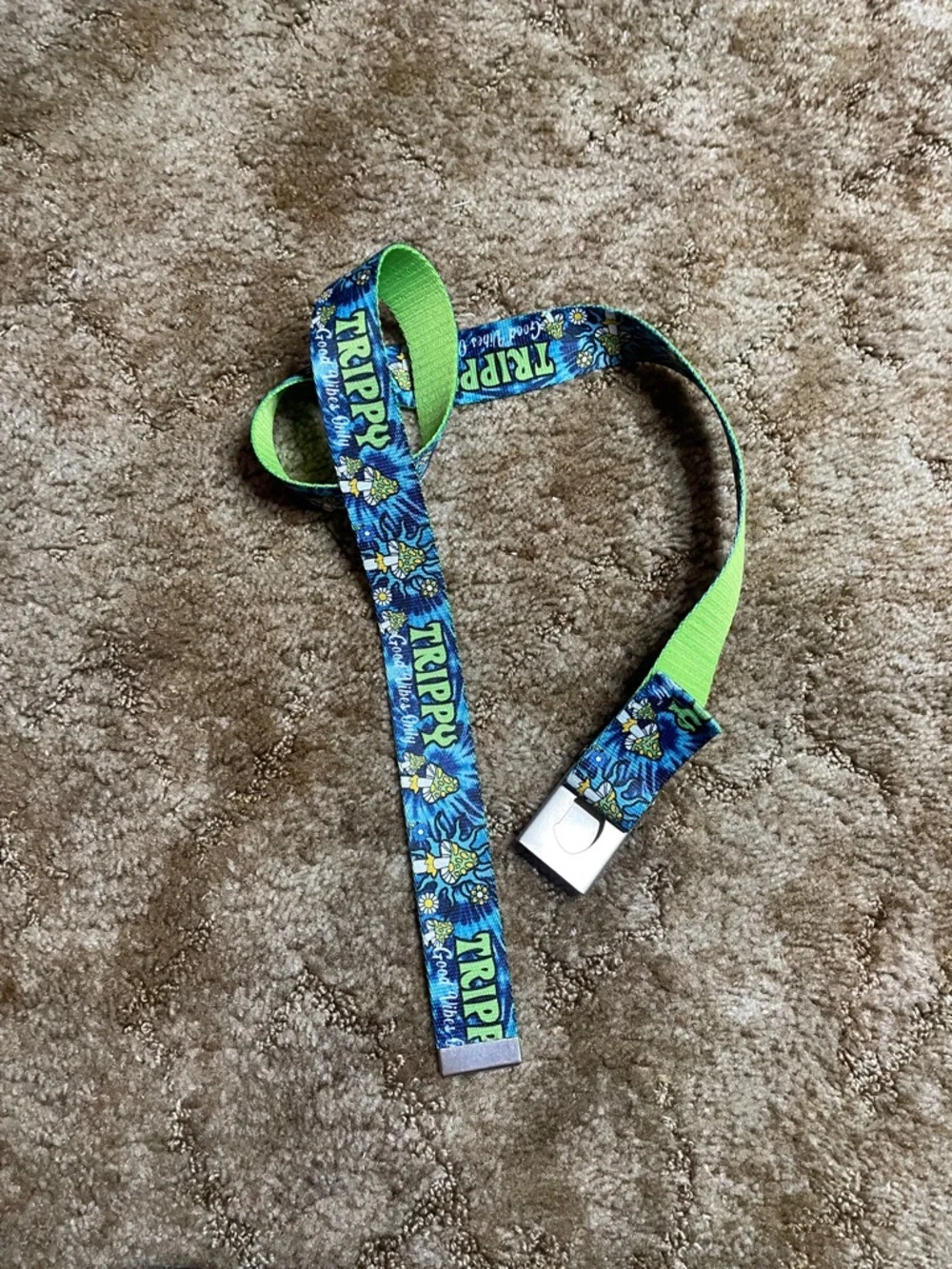 Trippy Multicolor‎ Mushroom Adjustable Belt
